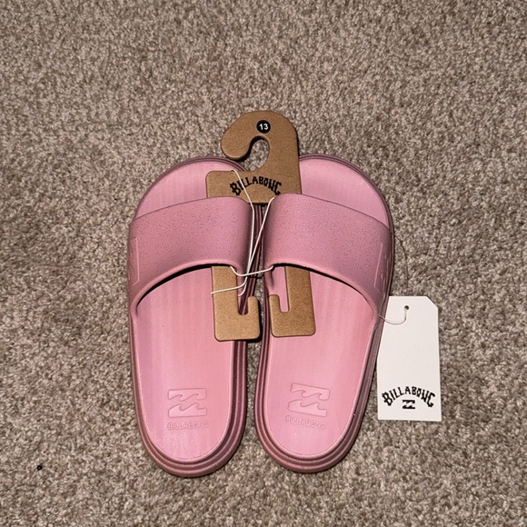 Billabong Cushion Pink Glitter Platform Slides - Picture 4 of 5